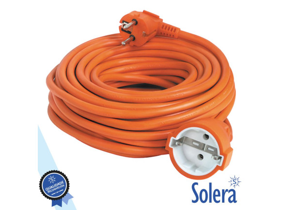Solera Cabo Extensão Tomada Elétrica 1x Schuko 25m Laranja Solera Cabo Extensão Tomada Elétrica 1x Schuko 25m Laranja